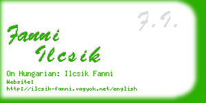 fanni ilcsik business card